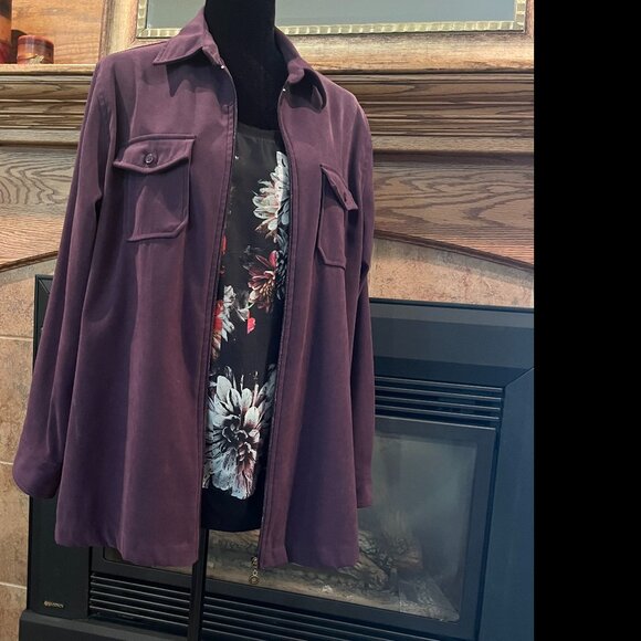 Lovely Purple Zip Jacket with Vera Wang top! Size 1X - Picture 1 of 13